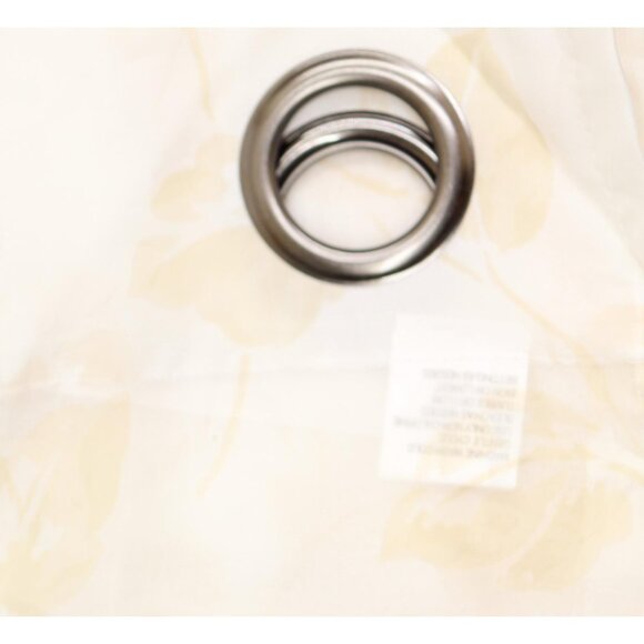 NEW Regal Home Print Grommet Sheer Single Curtain Panel Ivory Linen Brown 50x95 - Picture 6 of 9